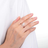 Regal Pear Shaped All Natural White Topaz Ring