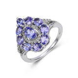 sterling silver tanzanite ring, sterling silver jewelry design, december birthstone 