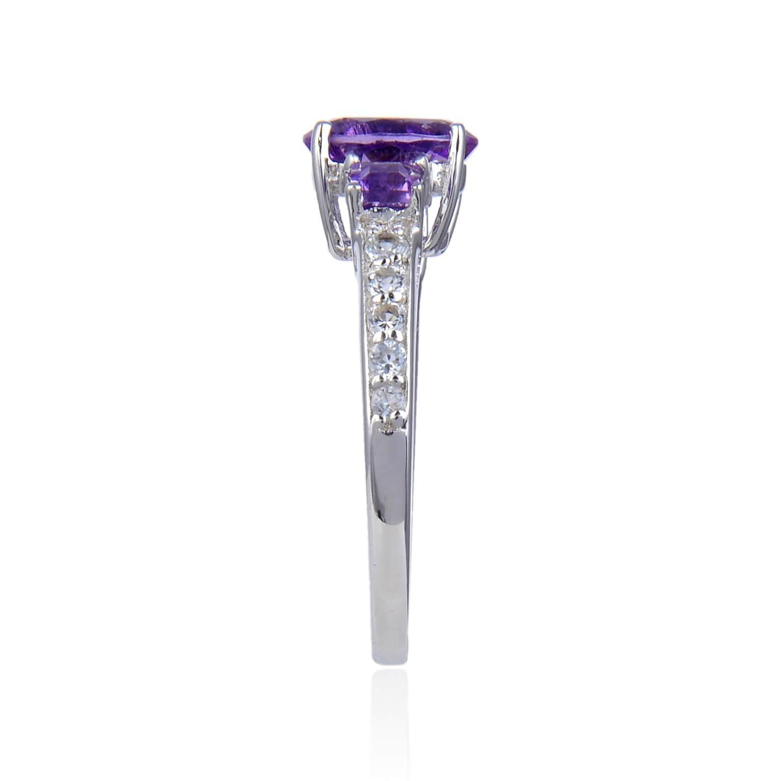 Sterling silver and amethyst ring