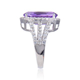 Split band amethyst ring design, gift for her, gift for mom, february birthstone ring