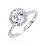 Classic Round White Topaz Ring