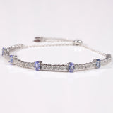 Tanzanite Adjustable Bracelet - FineColorJewels