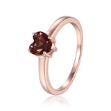 Heart Ring in Rose Gold Plated Sterling Silver