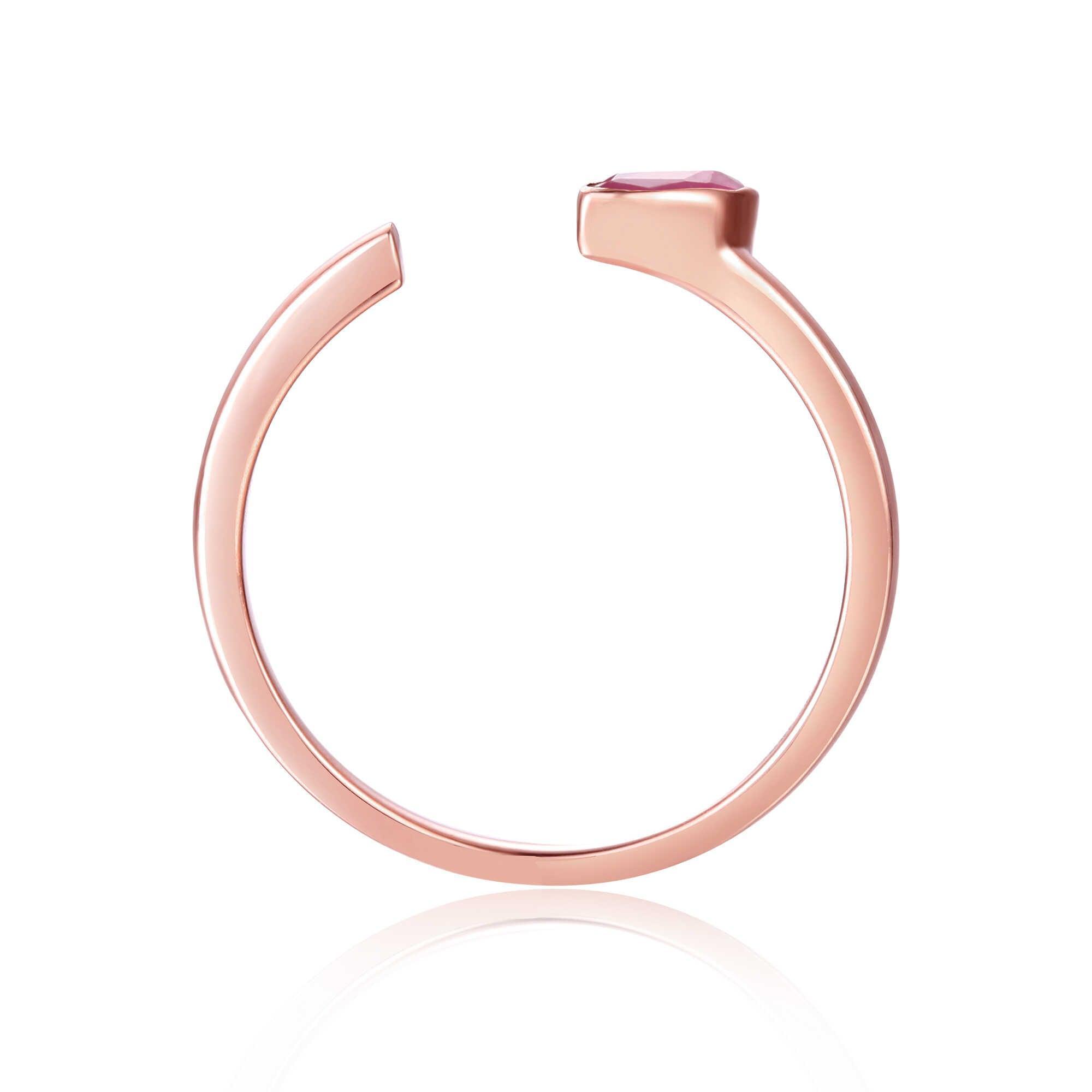 July Birthstone Ring, Ruby Simple Ring, Solitaire Ring for Women